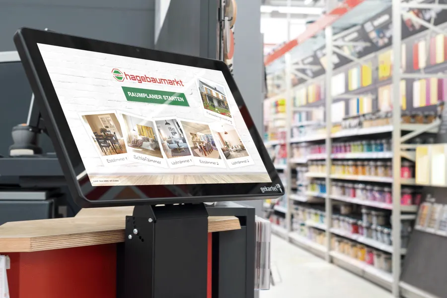 Digital signage für Produktpräsentationen im Baumarkt