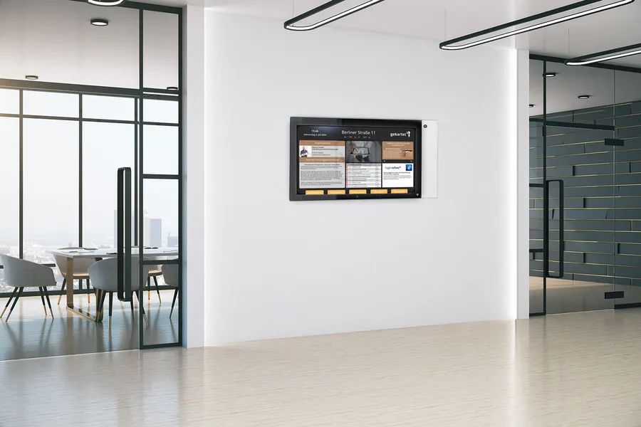 digitale Infoanzeige im Gebäude